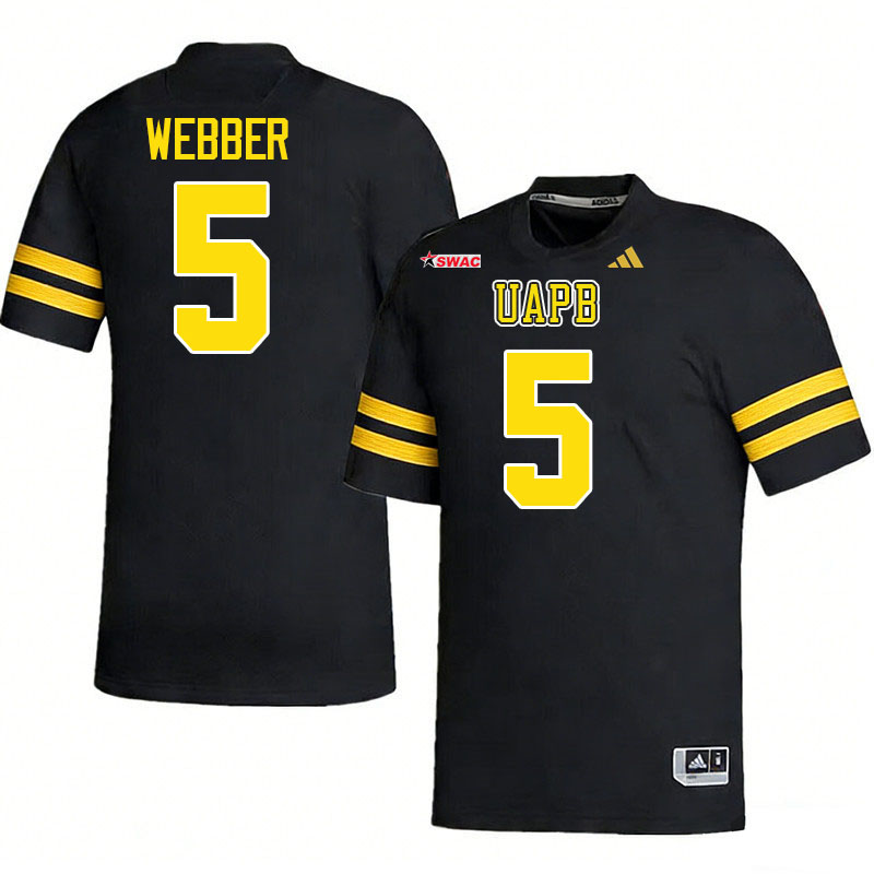 Arkansas-Pine Bluff Golden Lions #5 Za'Marion Webber College Football Jerseys,Uniforms-Black